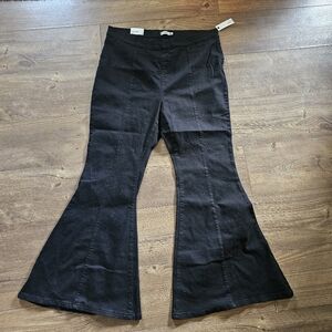 Black High Waist Flare Bell Bottom Stretchy Jeans Rue 21